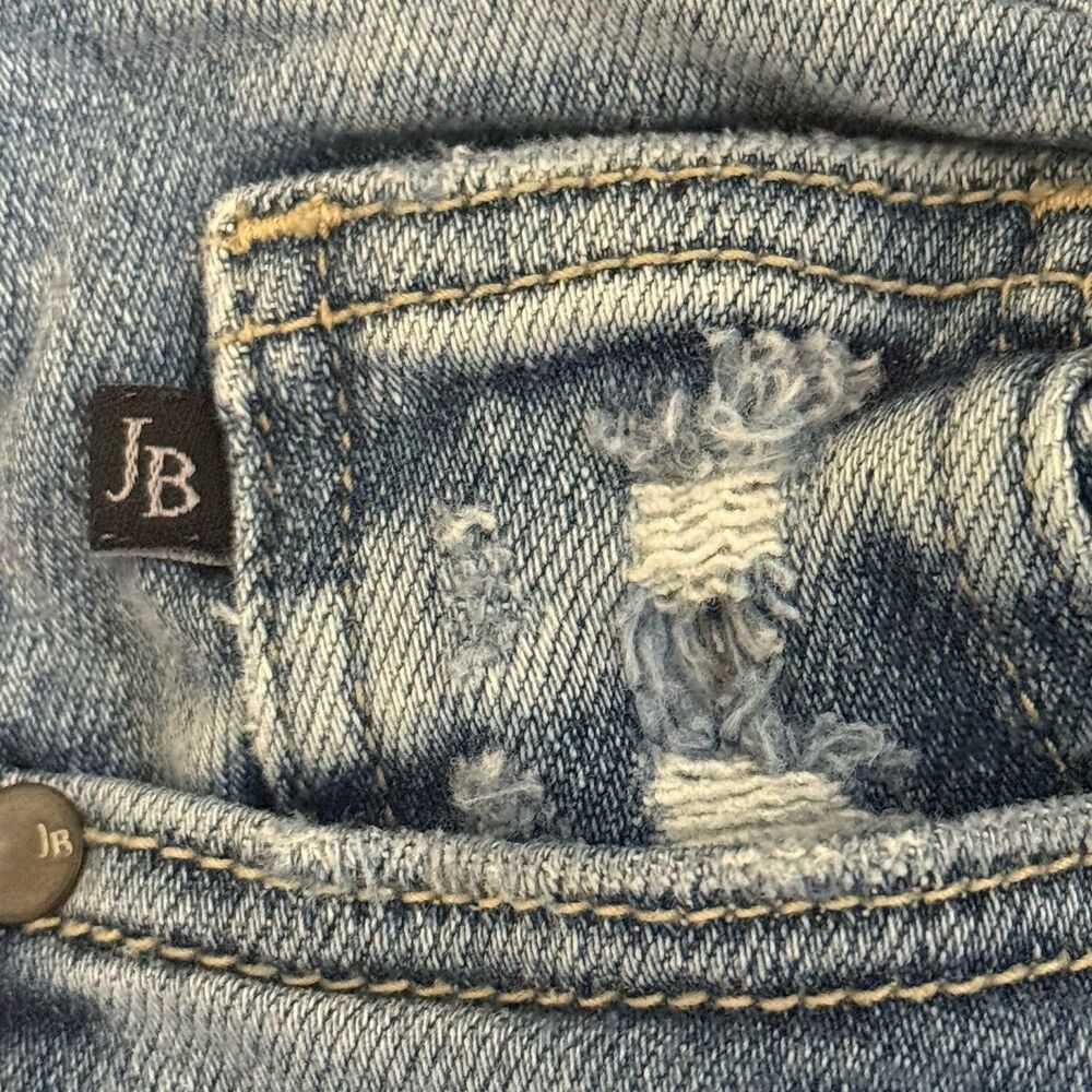 Judy Blue Jeans Womens 5/27 Blue Sraight Fit Distressed Ripped Stretch JB82436MD - Picture 7 of 10